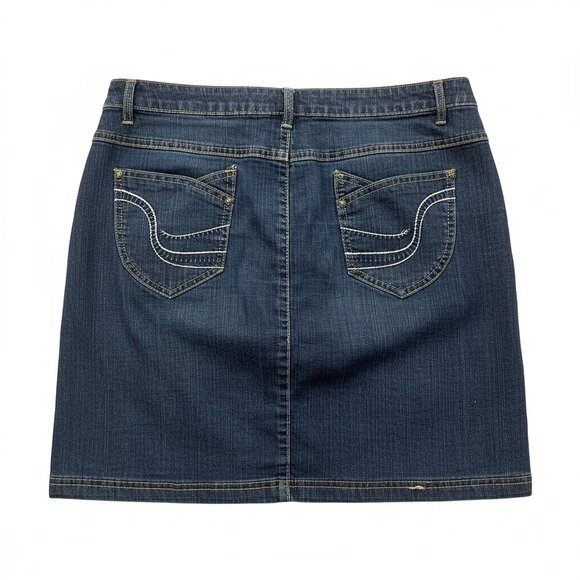 MARIE CLAIRE - Denim Jeans Mini skirt blue stretch - size 11 - Picture 2 of 12